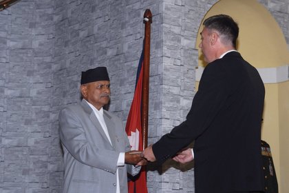 Посланик Петко Дойков връчи акредитивните си писма на президента на Непал